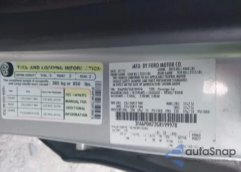 2016 Ford Fusion Se z USA, uszkodzony, nr VIN 3FA6P0H72GR199978